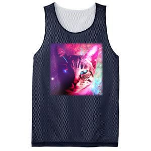 Spacy Galaxy Alien Cat Mesh Reversible Basketball Jersey Tank