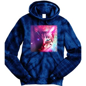 Spacy Galaxy Alien Cat Tie Dye Hoodie