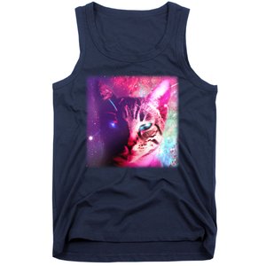 Spacy Galaxy Alien Cat Tank Top