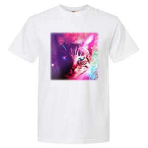 Spacy Galaxy Alien Cat Garment-Dyed Heavyweight T-Shirt