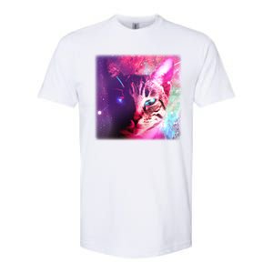 Spacy Galaxy Alien Cat Softstyle CVC T-Shirt