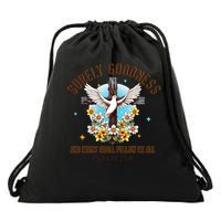 Surely Goodness And Mercy Shall Follow Me - Psalm 23:6 Drawstring Bag