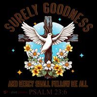 Surely Goodness And Mercy Shall Follow Me - Psalm 23:6 Sustainable Knit Beanie