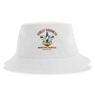 Surely Goodness And Mercy Shall Follow Me - Psalm 23:6 Sustainable Bucket Hat