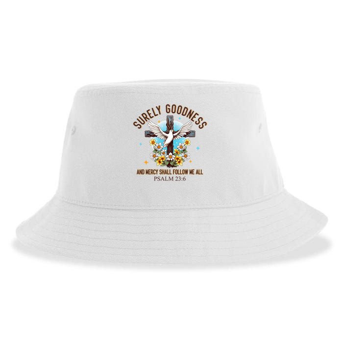 Surely Goodness And Mercy Shall Follow Me - Psalm 23:6 Sustainable Bucket Hat