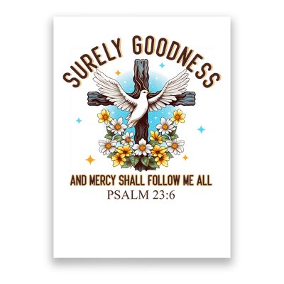 Surely Goodness And Mercy Shall Follow Me - Psalm 23:6 Poster