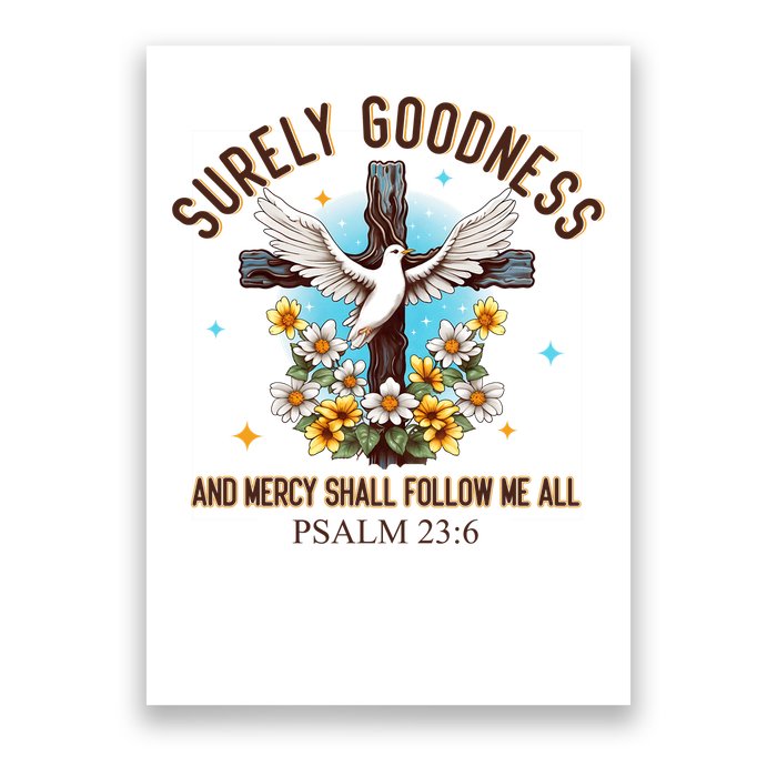 Surely Goodness And Mercy Shall Follow Me - Psalm 23:6 Poster
