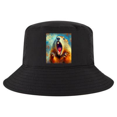 Scream Groundhog Artistic Groundhog Day Cool Comfort Performance Bucket Hat