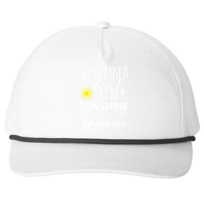 September Girls Are Sunshine Mixed With A Little Hurricane Gift Snapback Five-Panel Rope Hat