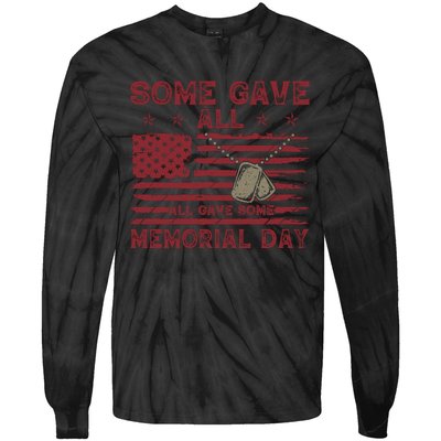 Some Gave All Memorial Day Tribute Tie-Dye Long Sleeve Shirt