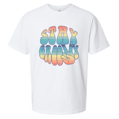 Stay Groovy and Peace Retro Vintage 70's style Sueded Cloud Jersey T-Shirt