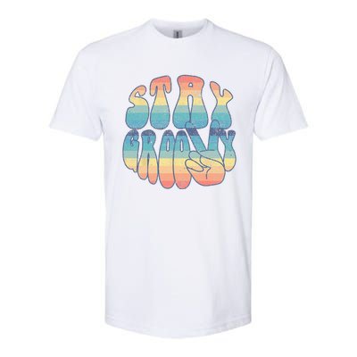 Stay Groovy and Peace Retro Vintage 70's style Softstyle® CVC T-Shirt