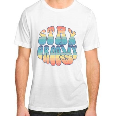 Stay Groovy and Peace Retro Vintage 70's style Adult ChromaSoft Performance T-Shirt