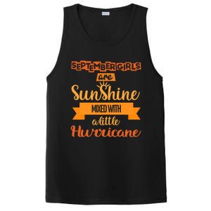 September Girls Are Sunshine Mixed With A Little Hurricane Cool Gift PosiCharge Competitor Tank