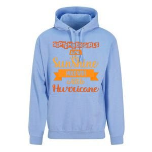 September Girls Are Sunshine Mixed With A Little Hurricane Cool Gift Unisex Surf Hoodie