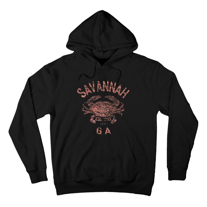 Savannah Ga Atlantic Blue Crab Hoodie