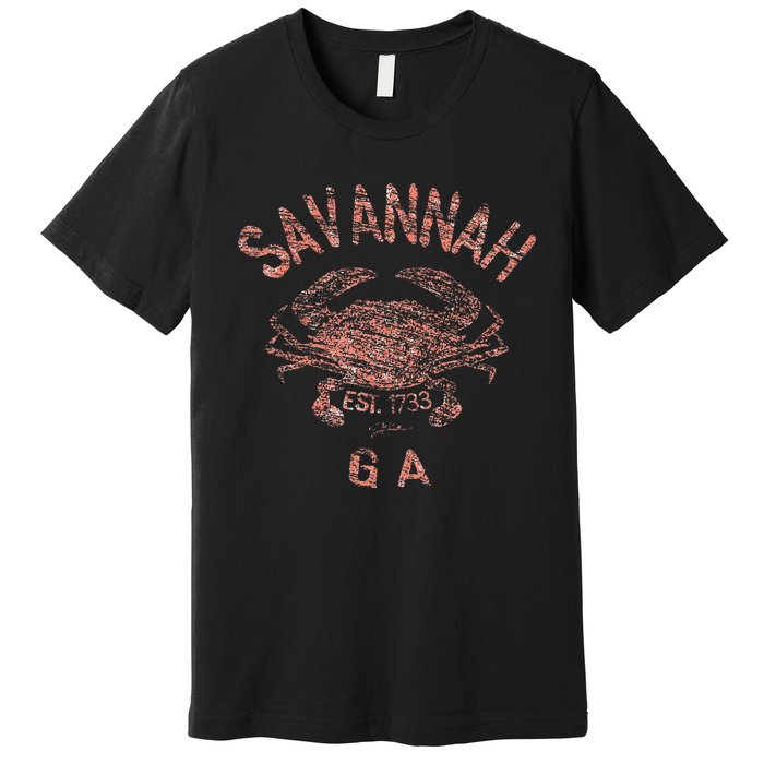 Savannah Ga Atlantic Blue Crab Premium T-Shirt