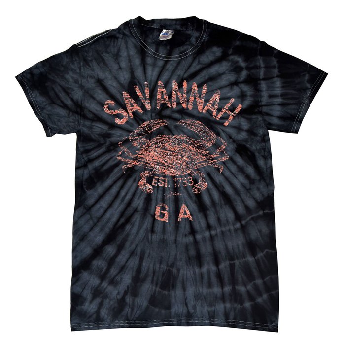 Savannah Ga Atlantic Blue Crab Tie-Dye T-Shirt