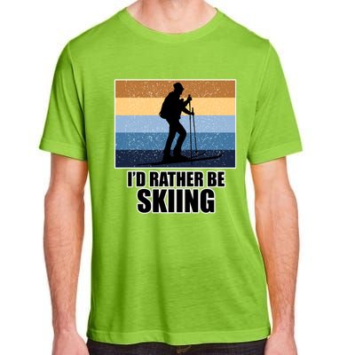 Ski Gift And Id Rather Be Skiing Gift Adult ChromaSoft Performance T-Shirt