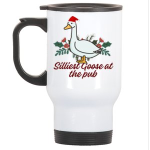 Silliest Goose At The Pub Merry Christmas Stainless Steel Travel Mug