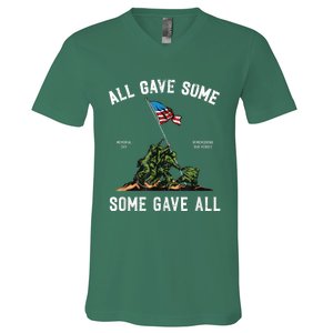 Some Gave All, Memorial Day V-Neck T-Shirt