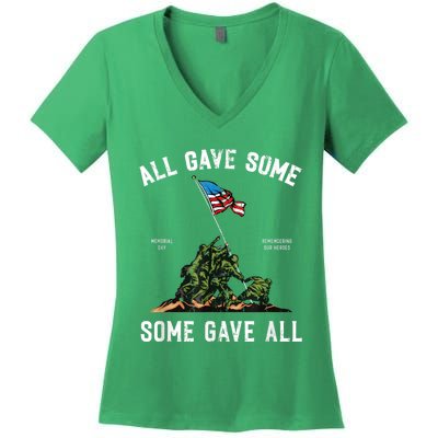 Some Gave All, Memorial Day Women's V-Neck T-Shirt