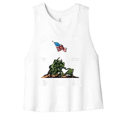 Some Gave All, Memorial Day Women's Racerback Cropped Tank