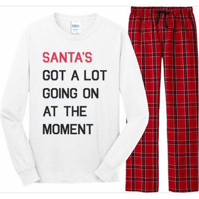 SantaS Got A Lot Going On At The Moment Christmas Holiday Long Sleeve Pajama Set