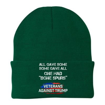 Some Gave All One Had Bone Spurs Veterans Against Trump Knit Cap Winter Beanie