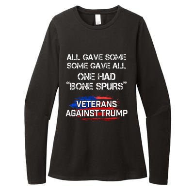 Some Gave All One Had Bone Spurs Veterans Against Trump Womens CVC Long Sleeve Shirt