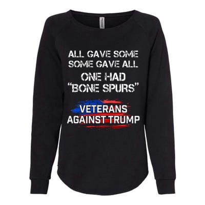 Some Gave All One Had Bone Spurs Veterans Against Trump Womens California Wash Sweatshirt