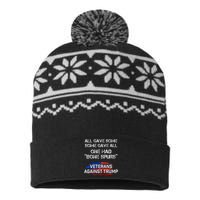 Some Gave All One Had Bone Spurs Veterans Against Trump USA-Made Snowflake Beanie