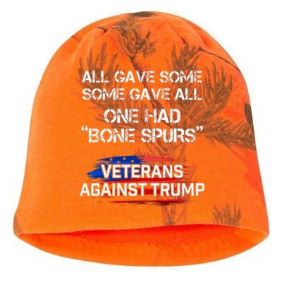 Some Gave All One Had Bone Spurs Veterans Against Trump Kati - Camo Knit Beanie