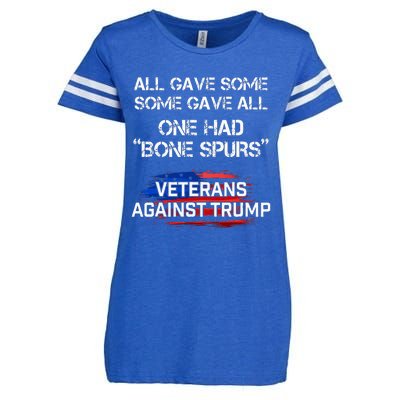 Some Gave All One Had Bone Spurs Veterans Against Trump Enza Ladies Jersey Football T-Shirt