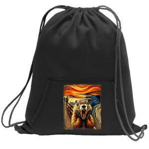 Scream Groundhog | Artistic Groundhog Day Sweatshirt Cinch Pack Bag