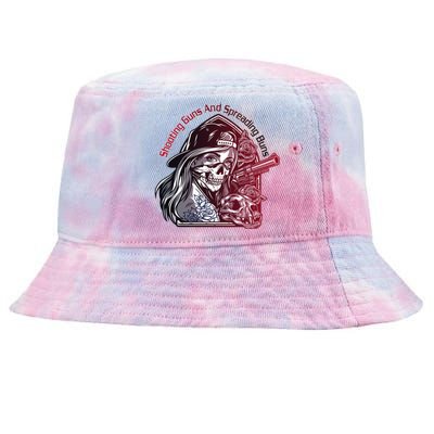 Shooting Guns And Spreading Buns Tie-Dyed Bucket Hat