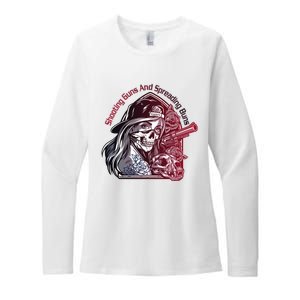 Shooting Guns And Spreading Buns Womens CVC Long Sleeve Shirt