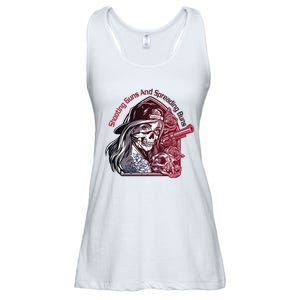 Shooting Guns And Spreading Buns Ladies Essential Flowy Tank