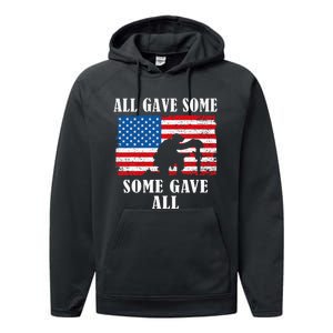 Some Gave All Memorial Veterans Day Partiotic Usa Performance Fleece Hoodie