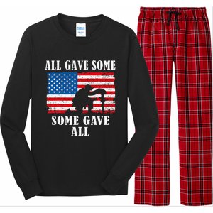 Some Gave All Memorial Veterans Day Partiotic Usa Long Sleeve Pajama Set