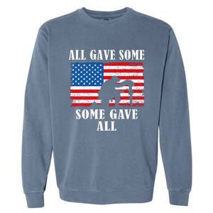 Some Gave All Memorial Veterans Day Partiotic Usa Garment-Dyed Sweatshirt