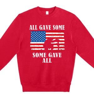 Some Gave All Memorial Veterans Day Partiotic Usa Premium Crewneck Sweatshirt