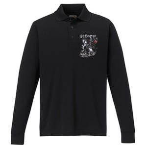 St. George And The Dragon Performance Long Sleeve Polo