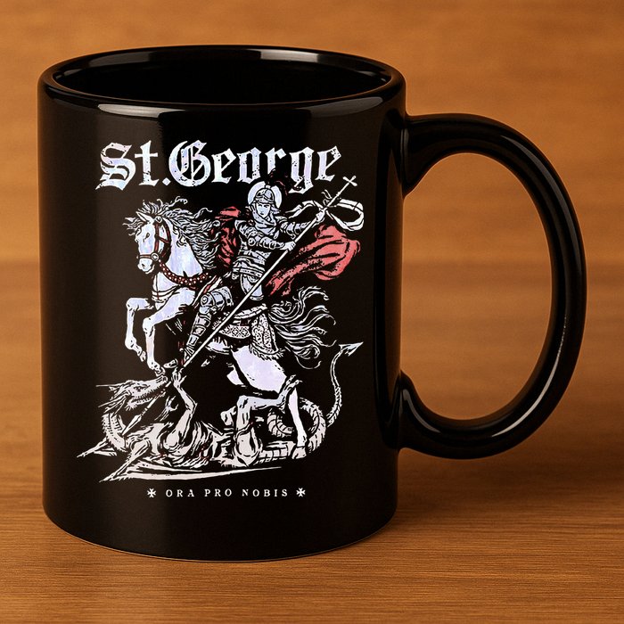 St. George And The Dragon 11oz C Handle Ceramic Mug