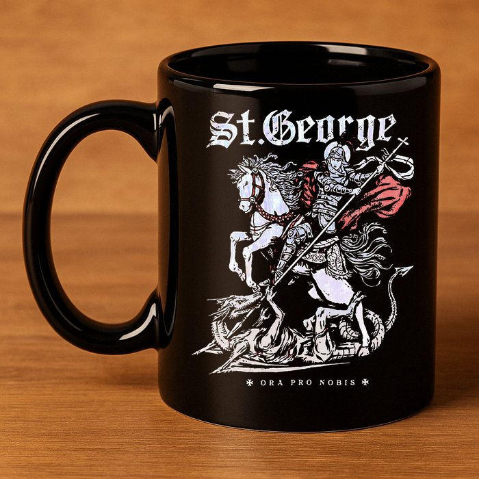 St. George And The Dragon 11oz C Handle Ceramic Mug