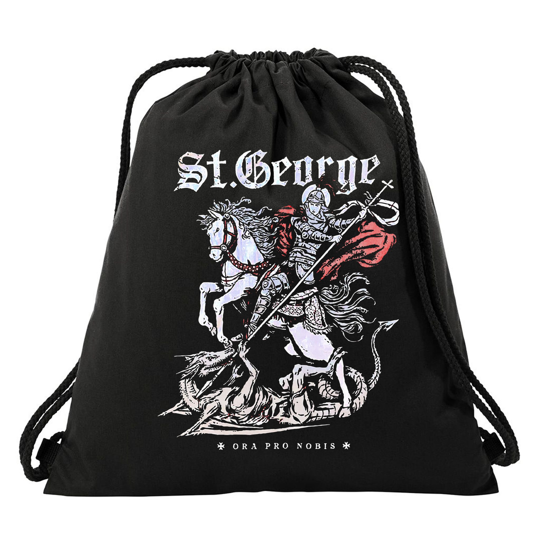 St. George And The Dragon Drawstring Bag