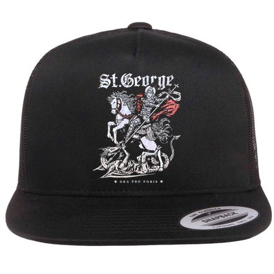 St. George And The Dragon Flat Bill Trucker Hat