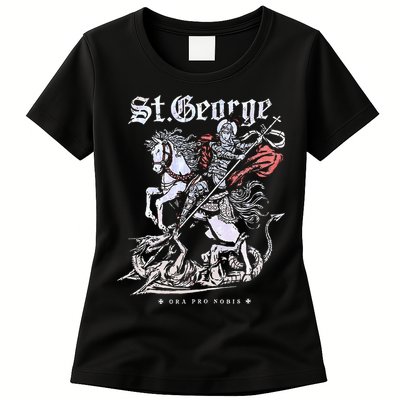 St. George And The Dragon Womens T-Shirt
