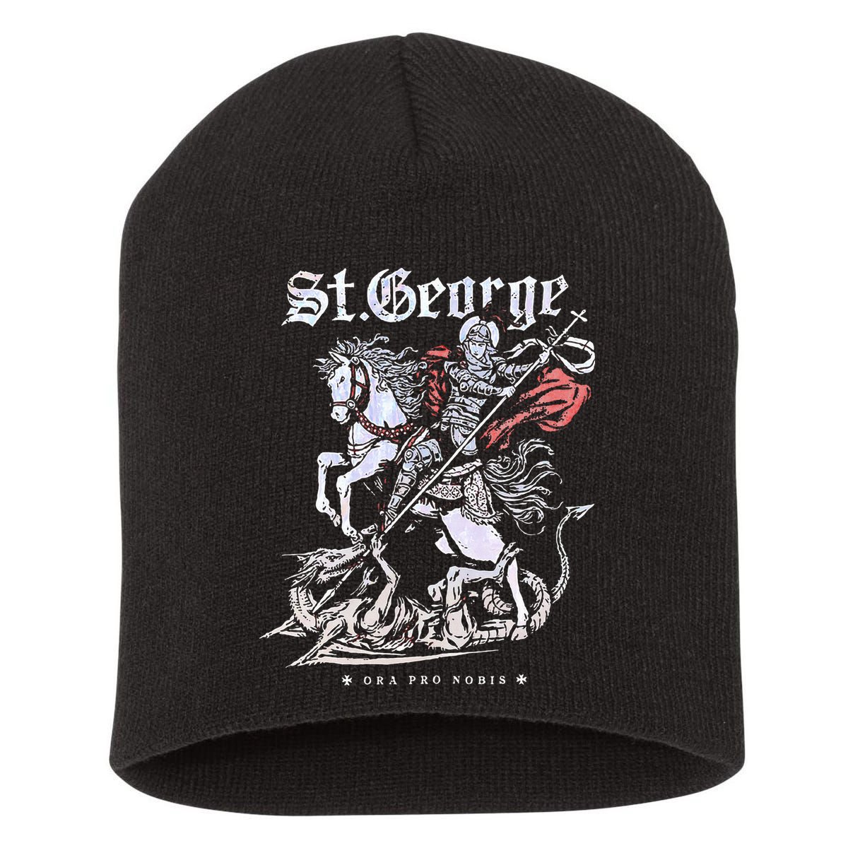St. George And The Dragon Short Acrylic Beanie