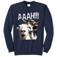 Screaming Goats AAAH Funny Crazy Goat Lover Print Tall Sweatshirt